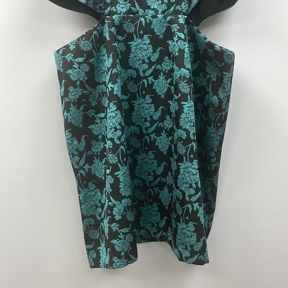 NWT Anthropologie Hutch Floral Jacquard Cut-Out Mini Dress Baroque Blue Black 14 - Picture 6 of 13